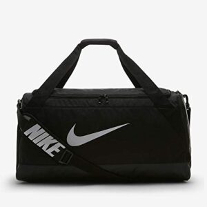 NIKE Brasilia Training Duffel Bag, Black/Black/White, Medium