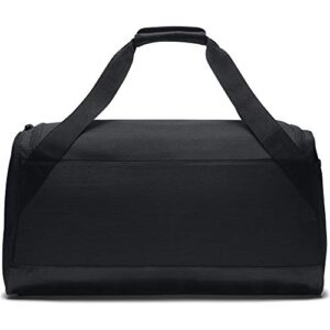 NIKE Brasilia Training Duffel Bag, Black/Black/White, Medium