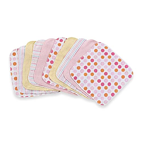 Spasilk Baby 10 Pack Soft Terry Bath Washcloth Wipes