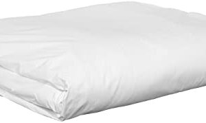 National Allergy Premium 100% Cotton Duvet Comforter Protector - Full/Queen Size - 86" x 86" - White - Breathable 300 Thread Count Hypoallergenic Cover - Zippered Encasement - Bedding Linen