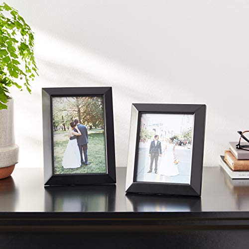 Lawrence Frames Black Wood 4x5 Picture Frame - Estero Collection