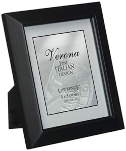 lawrence frames black wood 4x5 picture frame - estero collection