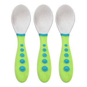 nuk first essentials kiddy cutlery spoons in assorted colors, 3-count