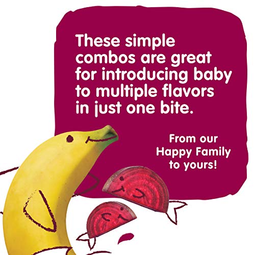 Happy Baby Organics Simple Combos Stage 2 Baby Food, Bananas Beets & Blueberries, 4 Ounce (Pack of 16)