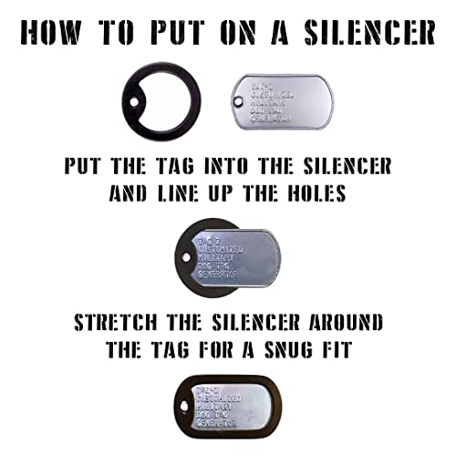 Black Dog Tag Silencers Set