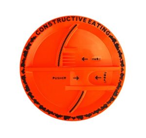 constructive eating made in usa construction plate for toddlers, infants, babies and kids - made with materials tested for safety