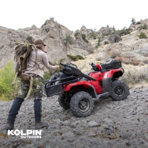 Kolpin 53350 ATV Rear Drop Rack Basket Convertible 3-in-1, Black, 43" l x 31" w x 10" h