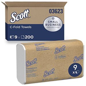 scott 03623 c-fold paper towels, convenience pack, 10 1/8 x 13 3/20, white, 200 per pack (case of 9)