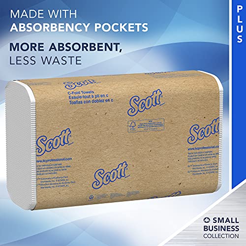 Scott 03623 C-Fold Paper Towels, Convenience Pack, 10 1/8 x 13 3/20, White, 200 per Pack (Case of 9)