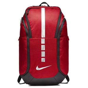 nike hoops elite hoops pro basketball backpack university red/black/metallic cool grey,one size