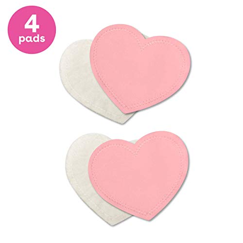 Bamboobies Nursing Pads for Breastfeeding Reusable Washable Breast Pads Super Soft Rayon Made From Bamboo Milk Proof Liner Perfect Baby Shower Gifts, Pale Pink