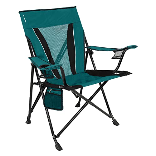 Kijaro XXL Dual Lock Portable Camping and Sports Chair, Diamond Ripstop Polyester, Cayman Blue Iguana