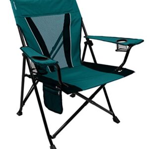 Kijaro XXL Dual Lock Portable Camping and Sports Chair, Diamond Ripstop Polyester, Cayman Blue Iguana