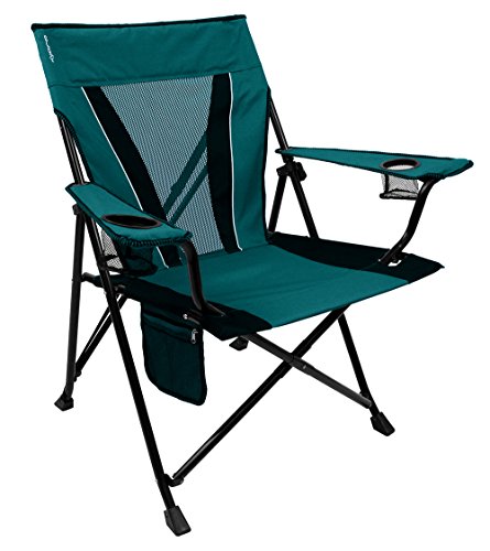 Kijaro XXL Dual Lock Portable Camping and Sports Chair, Diamond Ripstop Polyester, Cayman Blue Iguana