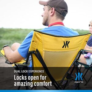 Kijaro XXL Dual Lock Portable Camping and Sports Chair, Diamond Ripstop Polyester, Cayman Blue Iguana