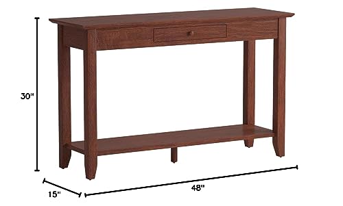 Convenience Concepts American Heritage 1 Drawer Console Table with Shelf, Espresso