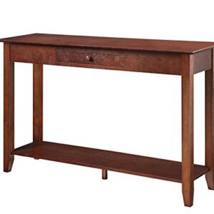 Convenience Concepts American Heritage 1 Drawer Console Table with Shelf, Espresso