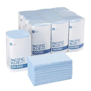 Pacific Blue Basic S-Fold 2-Ply Windshield Paper Towels by GP PRO (Georgia-Pacific), Blue, 00350, 250 Towels Per Pack, 9 Packs Per Case (2250 Total), 9.50" x 10.50