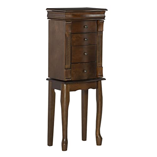 Powell Louis Philippe Jewelry Armoire, Walnut