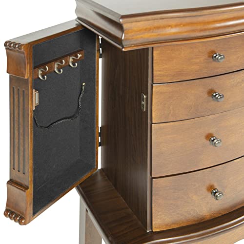 Powell Louis Philippe Jewelry Armoire, Walnut