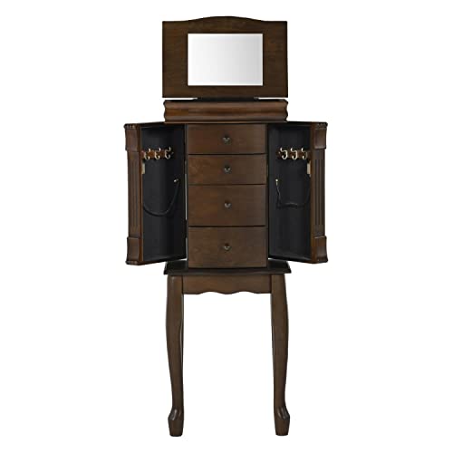 Powell Louis Philippe Jewelry Armoire, Walnut