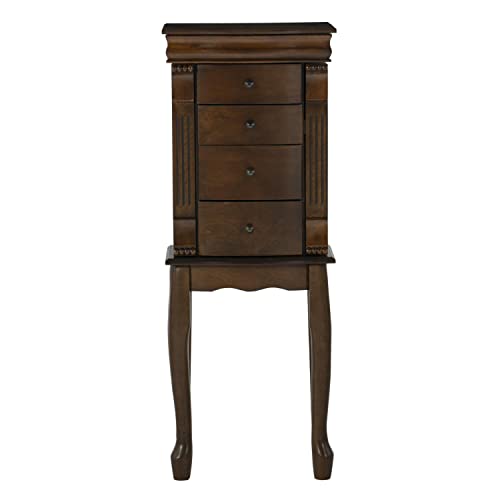 Powell Louis Philippe Jewelry Armoire, Walnut