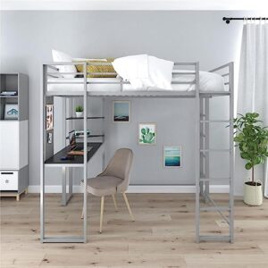 DHP Adobe Loft Bed, Silver, Full