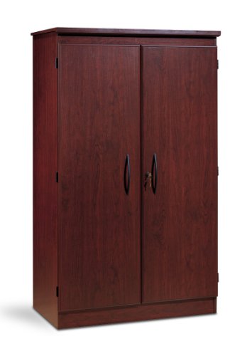 South Shore Tall 2-Door Storage Cabinet with Adjustable Shelves, Solid Black