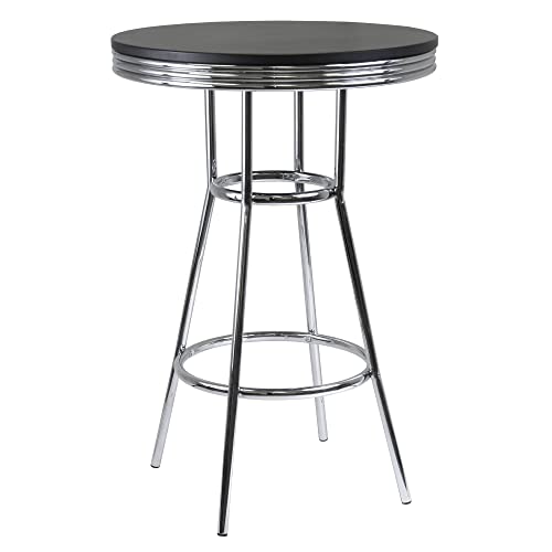 Winsome Wood Summit Dining, Black, Pub Table