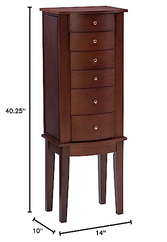 Powell Merlot Jewelry Armoire,