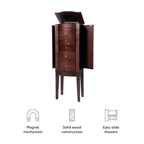 Powell Merlot Jewelry Armoire,