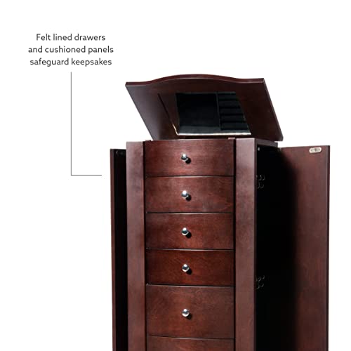 Powell Merlot Jewelry Armoire,