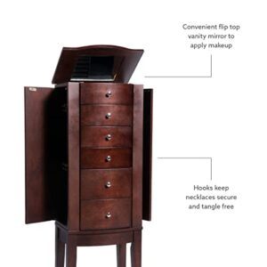 Powell Merlot Jewelry Armoire,