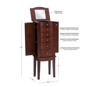 Powell Merlot Jewelry Armoire,