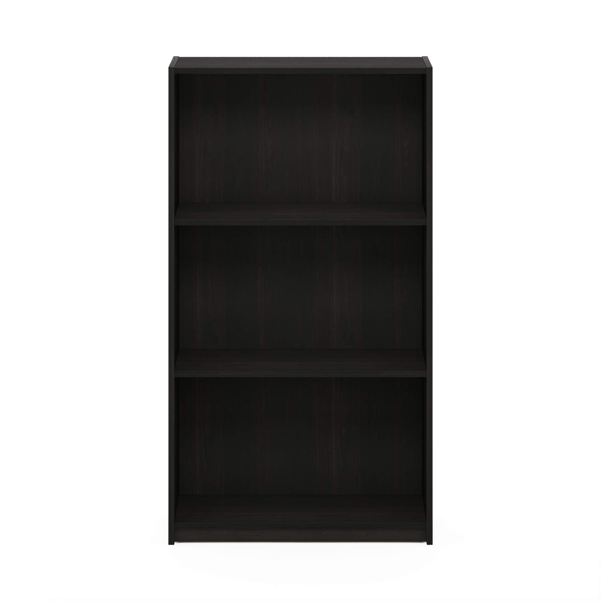 Furinno Basic 3-Tier Bookcase Storage Shelves, Espresso