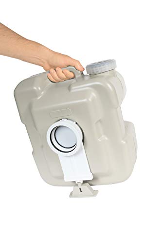 Camco Portable Toilet | Ideal for Camping, RVing, Boating, Road Trips and Other Recreational Activities | 5.3 Gallons, Gray (41541)