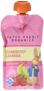 peter rabbit organics strawberry and banana snacks, 4-ounce (pack of 10)10