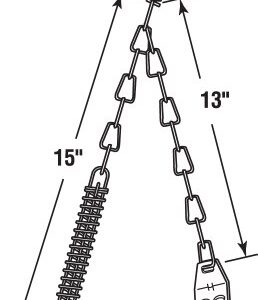 Prime-Line K 5026 Storm Door Protector Chain and Spring, Zinc Plated (Single Pack)