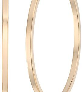 GUESS "Basic" Gold Square Sterling Silver Edge Hoop Earrings