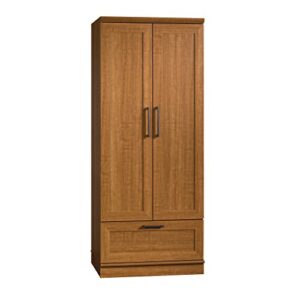 sauder 411802 homeplus wardrobe/storage cabinet, l: 28.98" x w: 20.95" x h: 71.18", sienna oak finish