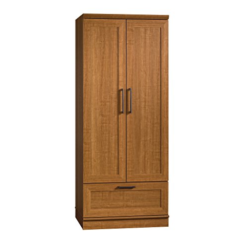 Sauder 411802 HomePlus Wardrobe/Storage Cabinet, L: 28.98" x W: 20.95" x H: 71.18", Sienna Oak finish