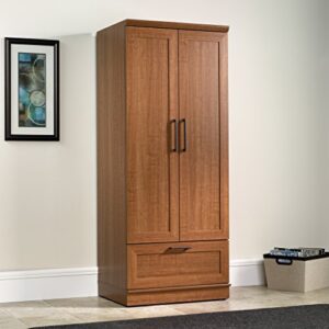 Sauder 411802 HomePlus Wardrobe/Storage Cabinet, L: 28.98" x W: 20.95" x H: 71.18", Sienna Oak finish