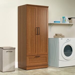 Sauder 411802 HomePlus Wardrobe/Storage Cabinet, L: 28.98" x W: 20.95" x H: 71.18", Sienna Oak finish