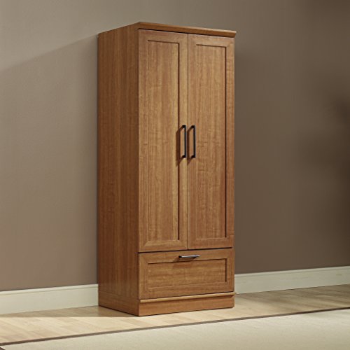 Sauder 411802 HomePlus Wardrobe/Storage Cabinet, L: 28.98" x W: 20.95" x H: 71.18", Sienna Oak finish