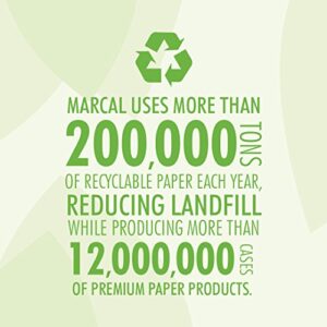 Marcal Paper Towels U-Size-It Sheets 2 Ply 140 Sheets Per Roll 100% Recycled - 12 "Roll Out" Rolls Per Case Green Seal Certified Paper Towel Rolls 06183