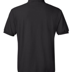 Hanes Men's Cotton-Blend EcoSmart Jersey Polo Black Medium