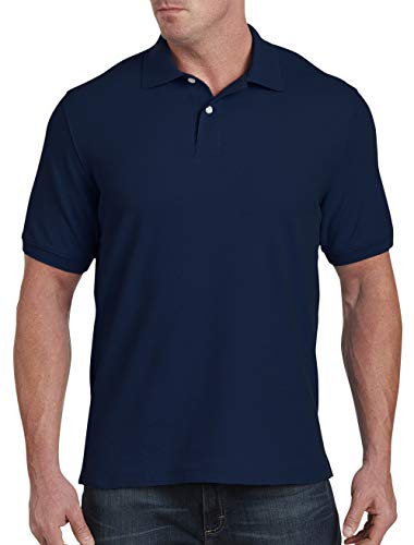 Harbor Bay by DXL Big and Tall Piqué Polo Shirt, Navy, XTall