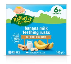 rafferty's garden banana milk teething rusks 100g