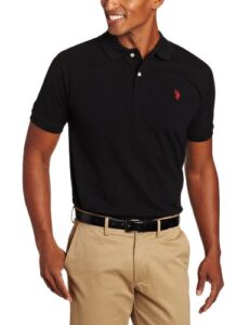 u.s. polo assn. men's classic polo shirt, old black, m