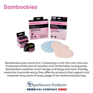 Bamboobies Women’s Nursing Pads, Reusable and Washable for Daily Use, Leak-Proof Pads for Breastfeeding, Pink, 12 Pads